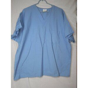 White Swan light Blue Sz XL Scrub Top Medical